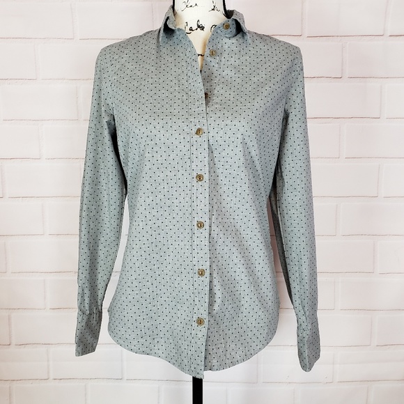 J. Crew Tops - J. Crew Perfect Polka Dot Shirt Size 4